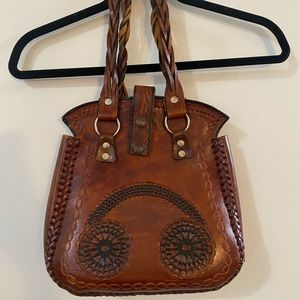 Hand tooled Leather handbag